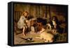 A Watched Pot Never Boils-Alfred William Strutt-Framed Stretched Canvas