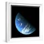 A Water Covered World in Deep Space Illuminated by a it's Parent Star-null-Framed Art Print