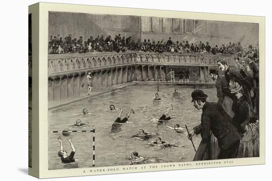 A Water-Polo Match at the Crown Baths, Kennington Oval-null-Stretched Canvas