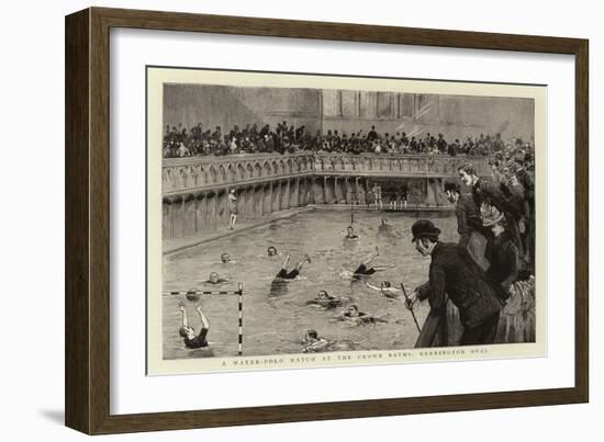 A Water-Polo Match at the Crown Baths, Kennington Oval-null-Framed Giclee Print