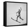 a Water Skier Performing in the National Water Skiing Championship-Ralph Morse-Framed Stretched Canvas