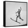 a Water Skier Performing in the National Water Skiing Championship-Ralph Morse-Framed Stretched Canvas