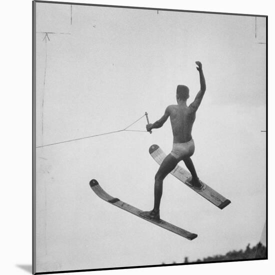 a Water Skier Performing in the National Water Skiing Championship-Ralph Morse-Mounted Photographic Print