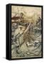 A Water Spirit-Arthur Rackham-Framed Stretched Canvas