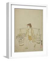 A Water Vendor, 1765-Suzuki Harunobu-Framed Giclee Print