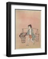 A Water Vendor, after 1765-Suzuki Harunobu-Framed Giclee Print