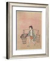 A Water Vendor, after 1765-Suzuki Harunobu-Framed Giclee Print