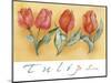 A Watercolor of Four Red Tulips-Maria Trad-Mounted Giclee Print