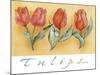 A Watercolor of Four Red Tulips-Maria Trad-Mounted Giclee Print