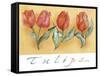 A Watercolor of Four Red Tulips-Maria Trad-Framed Stretched Canvas