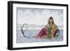 A Watercolour Picture of a Courtesan Entitled Indian Costumes, Mrs. Baldock, Patna School-null-Framed Giclee Print