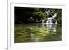 A Waterfall and Fish in the Rio Do Peixe in Bonito, Brazil-Alex Saberi-Framed Photographic Print