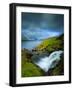 A Waterfall Cascading into the Vestmannasund, Oyrargjogv, Vagar Island, Faroe Islands, Denmark, Eur-Kimberley Coole-Framed Photographic Print