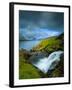 A Waterfall Cascading into the Vestmannasund, Oyrargjogv, Vagar Island, Faroe Islands, Denmark, Eur-Kimberley Coole-Framed Photographic Print