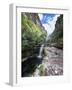 A Waterfall in a Gorge in Chapada Diamantina National Park-Alex Saberi-Framed Photographic Print