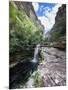 A Waterfall in a Gorge in Chapada Diamantina National Park-Alex Saberi-Mounted Photographic Print