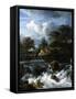 A Waterfall in a Rocky Landscape, 1660-70-Jacob van Ruisdael-Framed Stretched Canvas