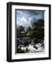 A Waterfall in a Rocky Landscape, 1660-70-Jacob van Ruisdael-Framed Giclee Print