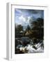 A Waterfall in a Rocky Landscape, 1660-70-Jacob van Ruisdael-Framed Giclee Print