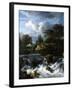 A Waterfall in a Rocky Landscape, 1660-70-Jacob van Ruisdael-Framed Giclee Print