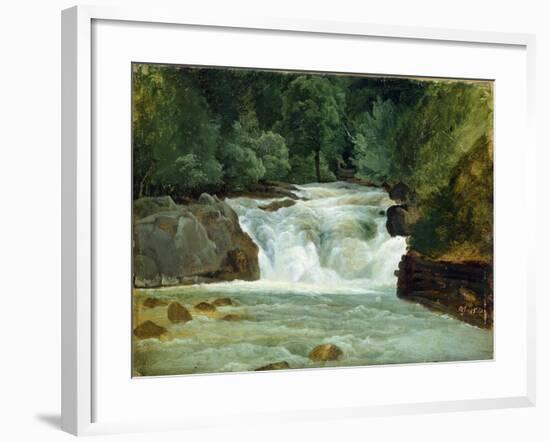 A Waterfall in Upper Bavaria, 1830-Christian Ernst Bernhard Morgenstern-Framed Giclee Print