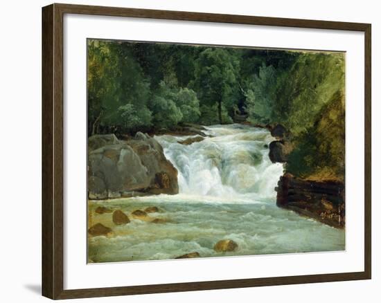 A Waterfall in Upper Bavaria, 1830-Christian Ernst Bernhard Morgenstern-Framed Giclee Print