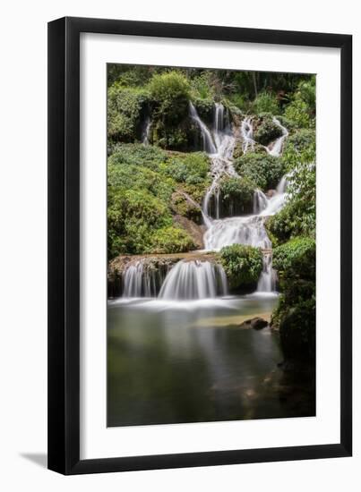 A Waterfall on the Rio Do Peixe in Bonito, Brazil-Alex Saberi-Framed Photographic Print