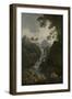 A Waterfall with Bathers, C.1800-17-Julius Caesar Ibbetson-Framed Giclee Print