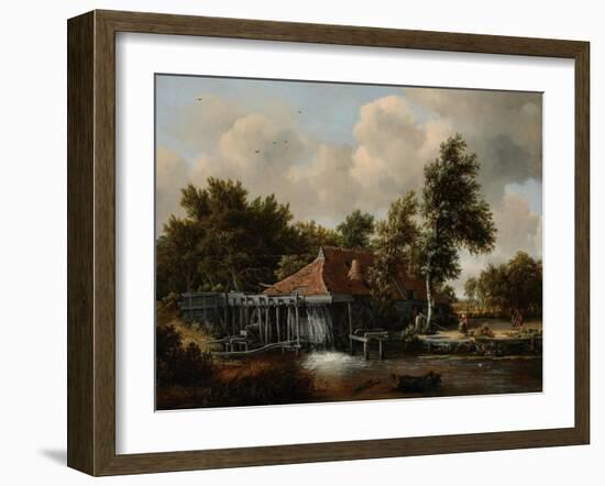 A Watermill, Ca 1665-Meindert Hobbema-Framed Giclee Print