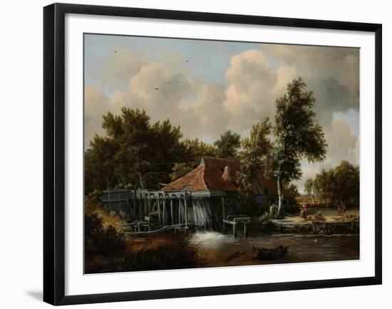 A Watermill, Ca 1665-Meindert Hobbema-Framed Giclee Print