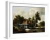 A Watermill-Meindert Hobbema-Framed Art Print