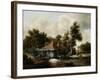 A Watermill-Meindert Hobbema-Framed Art Print