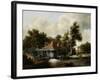 A Watermill-Meindert Hobbema-Framed Art Print