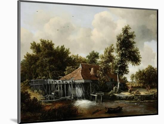 A Watermill-Meindert Hobbema-Mounted Art Print