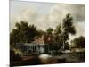 A Watermill-Meindert Hobbema-Mounted Art Print