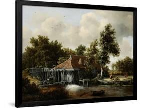 A Watermill-Meindert Hobbema-Framed Art Print