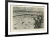 A Waterpolo Match at the Crown Baths-null-Framed Giclee Print