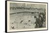 A Waterpolo Match at the Crown Baths-null-Framed Stretched Canvas