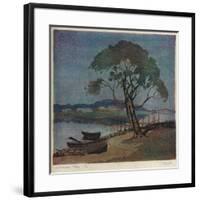 'A Waterside Village', c1921-Archibald Bertram Webb-Framed Giclee Print