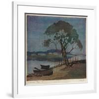 'A Waterside Village', c1921-Archibald Bertram Webb-Framed Giclee Print