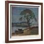 'A Waterside Village', c1921-Archibald Bertram Webb-Framed Giclee Print