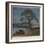 'A Waterside Village', c1921-Archibald Bertram Webb-Framed Giclee Print