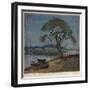 'A Waterside Village', c1921-Archibald Bertram Webb-Framed Giclee Print