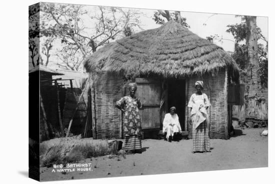 A Wattle House, Bathurst, Gambia, 20th Century-null-Stretched Canvas