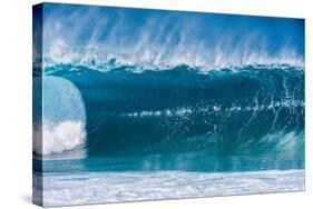 A wave at the famous Banzai Pipeline, North Shore, Oahu, Hawaii-Mark A Johnson-Stretched Canvas