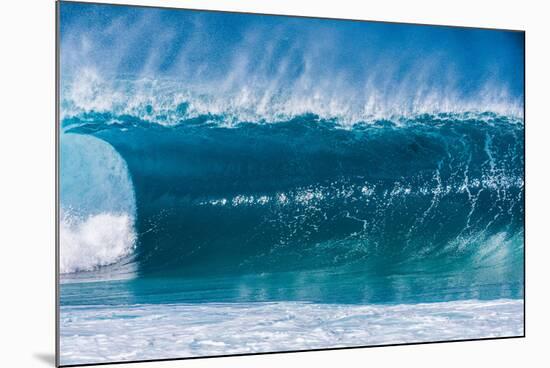 A wave at the famous Banzai Pipeline, North Shore, Oahu, Hawaii-Mark A Johnson-Mounted Photographic Print
