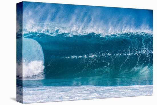 A wave at the famous Banzai Pipeline, North Shore, Oahu, Hawaii-Mark A Johnson-Stretched Canvas