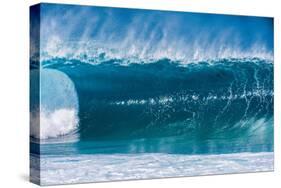 A wave at the famous Banzai Pipeline, North Shore, Oahu, Hawaii-Mark A Johnson-Stretched Canvas