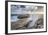 A Wave Created by the Strong Wind over Devils Bridge, Antigua, Leeward Islands, West Indies-Roberto Moiola-Framed Photographic Print