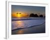 A Wave Rolls Up the Beach at Sunset at La Push, Washington, USA-Gary Luhm-Framed Photographic Print